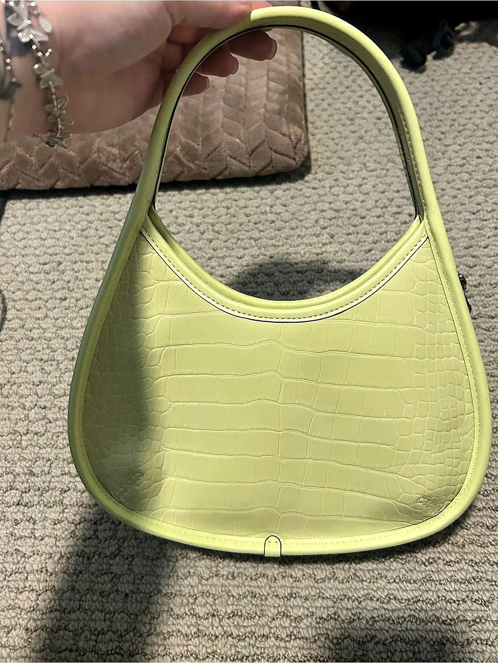 Coach Coachtopia Ergo Bag in Croc-Embossed Coachtopia Leather, Green